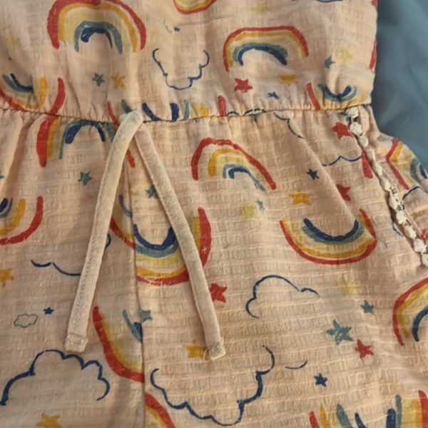 Miki Miette, like new, girl’s rainbow romper, sz 6
