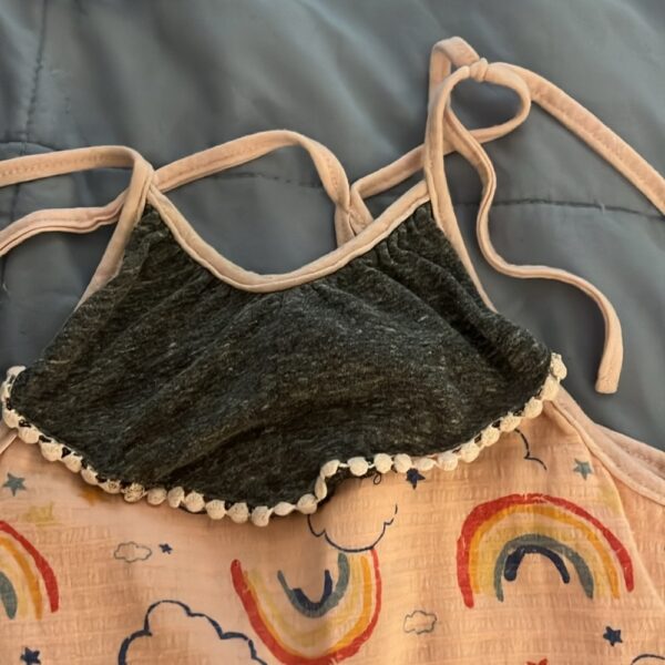 Miki Miette, like new, girl’s rainbow romper, sz 6