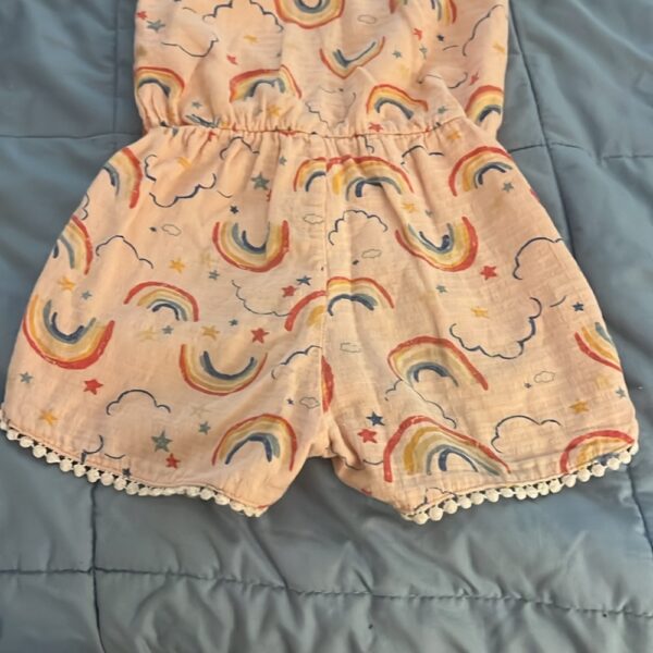 Miki Miette, like new, girl’s rainbow romper, sz 6