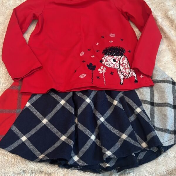 Deux par Deux, skirt and top, size 4