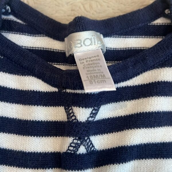 Obaibi (off shoot of Jacadi), lightweight navy style pullover sweater, size 18 m