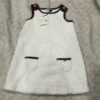 Gaultier Bebe, NWT, quilted white dress with front pockets, sz 3