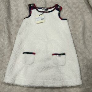 Gaultier Bebe, NWT, quilted white dress with front pockets, sz 3