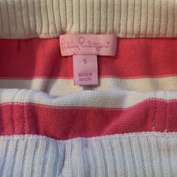 Lilly Pulitzer, pink and white sweater skirt, size 5