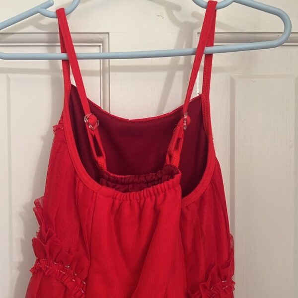 Isobella & Chloe, like new, red and silver holiday dress, size 7