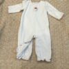 Janie and Jack, white velour Halloween romper, sz 12-18 months