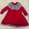 Hanna Andersson, like new, girl’s red holiday sweater dress, sz 3