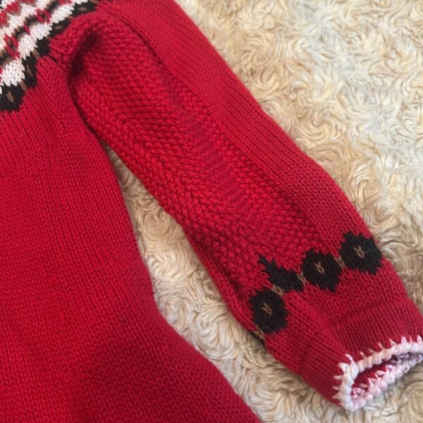 Hanna Andersson, like new, girl’s red holiday sweater dress, sz 3