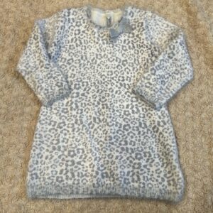 Mayoral, super soft and cozy white and silver sweater dress, sz 24 months