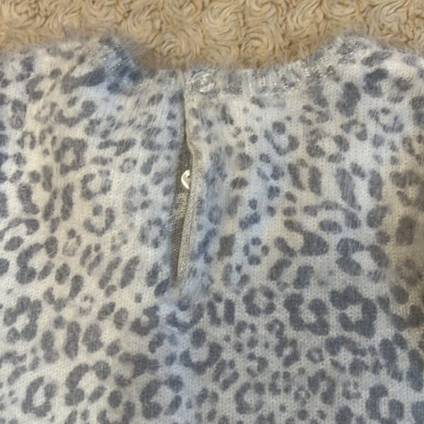 Mayoral, super soft and cozy white and silver sweater dress, sz 24 months
