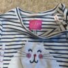 Joules, long sleeved jersey style dress with Cat, size 2-3 years