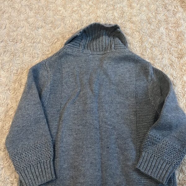 Angel Dear, like new, grey cardigan sweater with pockets, sz 6-12 months