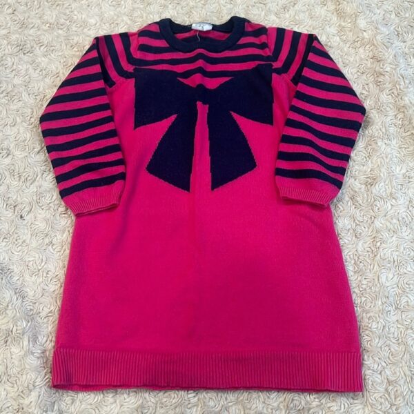 EGG Baby, pink and navy sweater dress, size 24 months