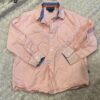 Tooby Doo, orang and white collared button-up shirt, sz 4T