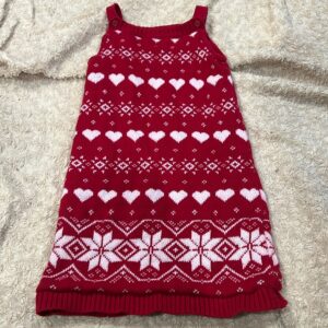 Janie and Jack, thick red sweater dress, size 7