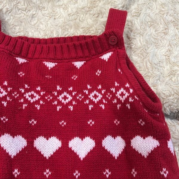 Janie and Jack, thick red sweater dress, size 7