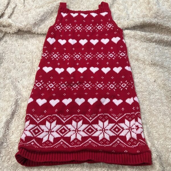 Janie and Jack, thick red sweater dress, size 7