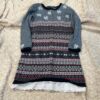 Hanna Andersson, grey snowflake sweater dress, sz 6