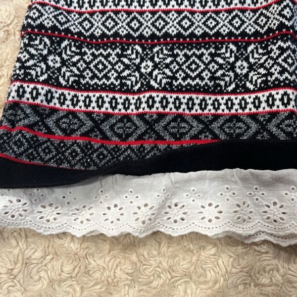 Hanna Andersson, grey snowflake sweater dress, sz 6