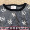 Hanna Andersson, grey snowflake sweater dress, sz 6