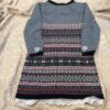 Hanna Andersson, grey snowflake sweater dress, sz 6