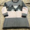 Deux par Deux, pink and grey sweater dress with tights, size 3