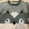 Deux par Deux, pink and grey sweater dress with tights, size 3