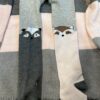 Deux par Deux, pink and grey sweater dress with tights, size 3