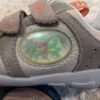 Clarks, stomposaurus tan leather sneakers with Velcro, sz 8