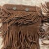 Minnetonka, pair of zip up brown suede boots, sz 12