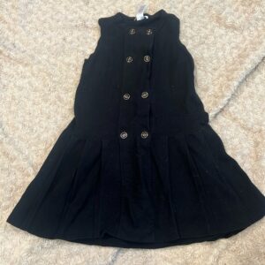 Janie & Jack, black sleeveless sweater dress, size 7