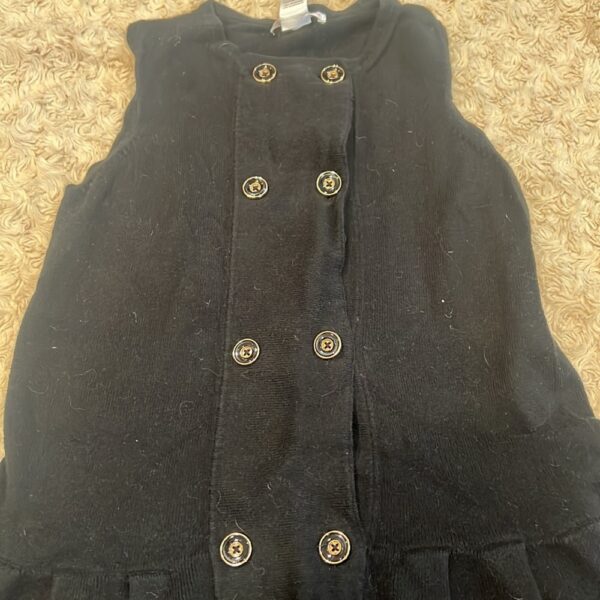 Janie & Jack, black sleeveless sweater dress, size 7