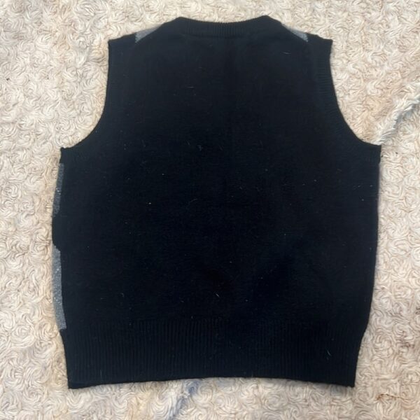 Crewcuts, black cashmere sweater vest, size s (6-7)