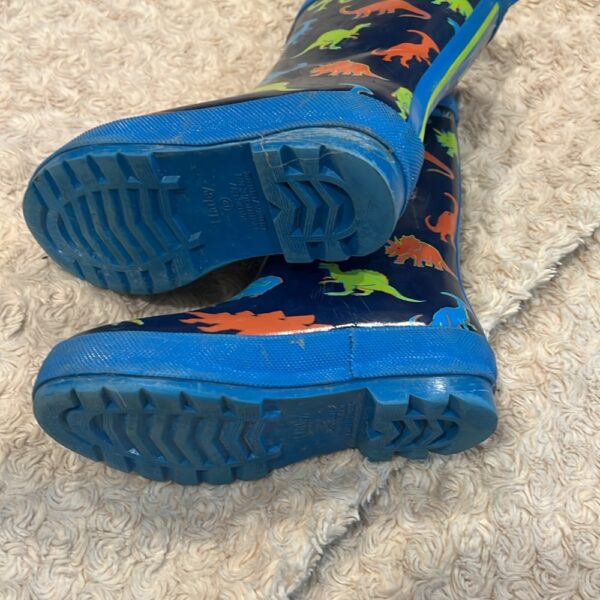 Hatley, pair of boy’s rainboots, dinosaur pattern, sz 12