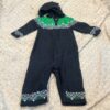 Hanna Andersson, heavy sweater onesie with hood, size 18-24 months