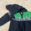 Hanna Andersson, heavy sweater onesie with hood, size 18-24 months