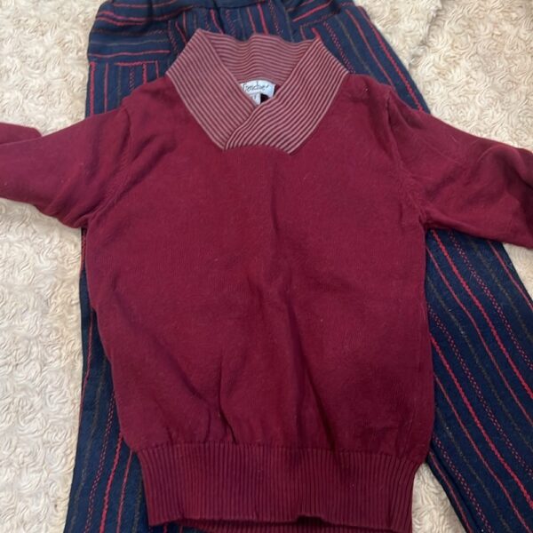 2 pc outfit, wool pants with sweater, size 2-3