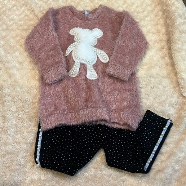 Little Mass, oversized sweater with leggings, size 6