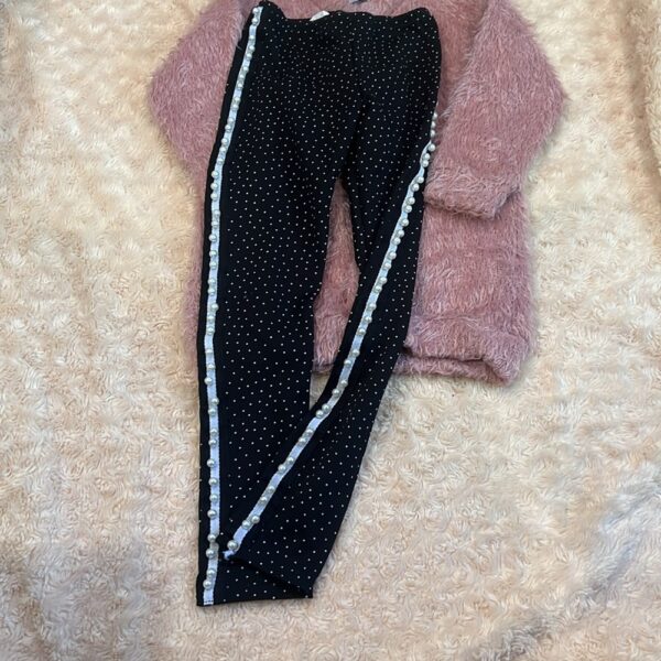 Little Mass, oversized sweater with leggings, size 6