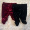 Ralph Lauren, 2 pairs of baby girl leggings, black and maroon, size 3 months