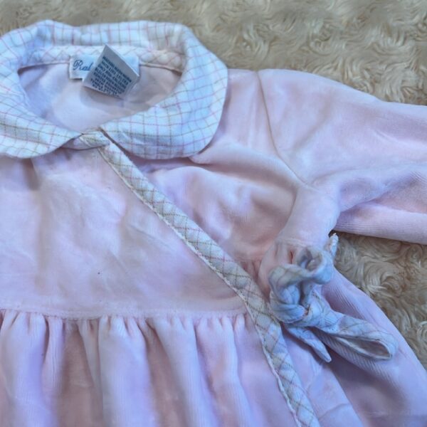 Ralph Lauren, pink velour baby dress, size 3 months