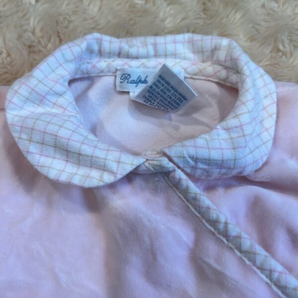 Ralph Lauren, pink velour baby dress, size 3 months