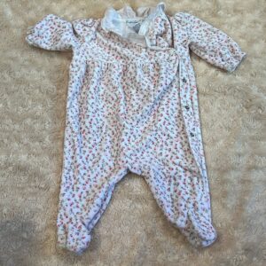 Ralph Lauren, floral velour onesie, size 6 months