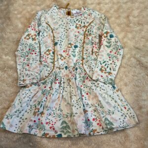 NWOT, Hanna Andersson, jersey material long sleeved dress with pockets, size 4