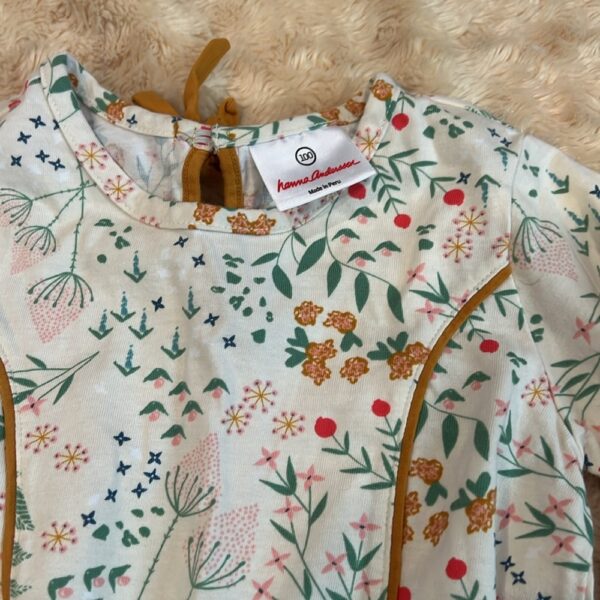NWOT, Hanna Andersson, jersey material long sleeved dress with pockets, size 4