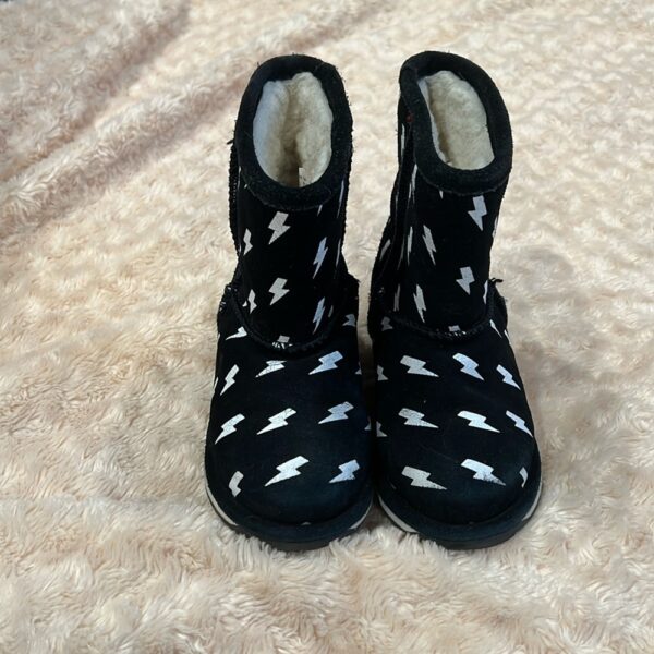 EMU, boy’s black boots with lightning bolts, size 10