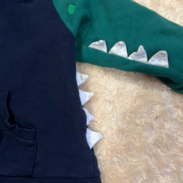 Jojo Maman Bebe, boy’s zip-up dinosaur hoodie, sz 18-24 months
