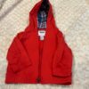 Janie and Jack, orange zip up rain resistant wind breaker, size 12-24 months