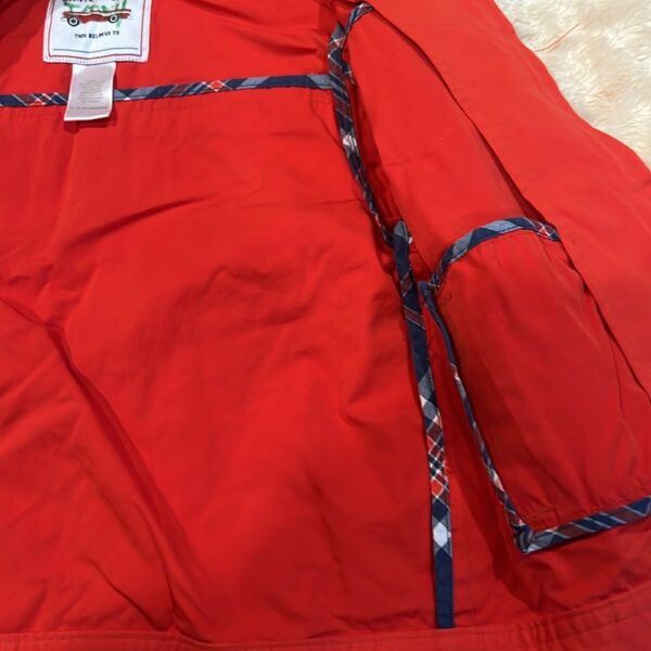 Janie and Jack, orange zip up rain resistant wind breaker, size 12-24 months