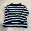 Crewcuts, classic navy and white roll neck sweater, size 3